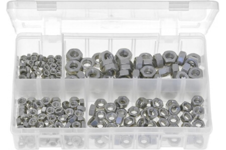Assorted Box of Stainless Steel Nuts - Metric