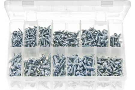 Assorted Box of Self-Tapping Screws Pan Head - Pozi (Small Sizes)