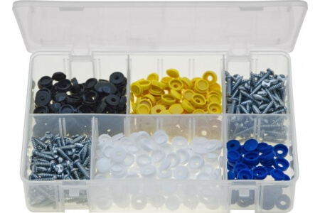 Assorted Box of Security Number Plate Fasteners