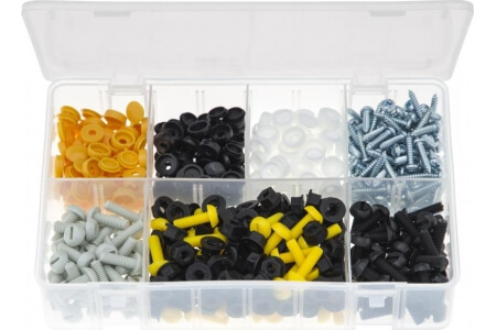 Assorted Box of Number Plate Fasteners