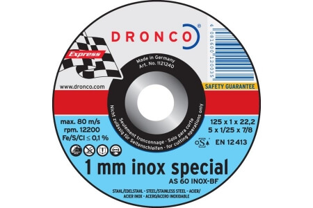 DRONCO '1 mm Inox Special' Flat Metal Cutting Discs