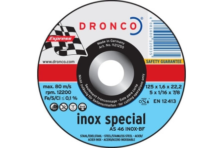 DRONCO '1.6 mm Inox Special' Flat Metal Cutting Discs