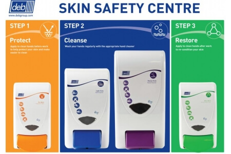DEB Naturally 'Skin Safety Centre' 2 Litre, 4 Litre & 2 x 1 Litre Dispenser Units