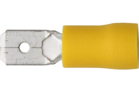 Yellow Insulated Terminals - Push-on Males