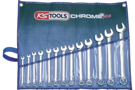 KS TOOLS 'CHROMEplus®' Mirror Polished Combination Spanner Set