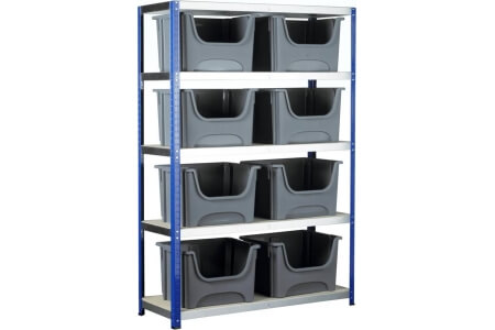 BSS Space Bin Containers and Extra Wide Shelving System