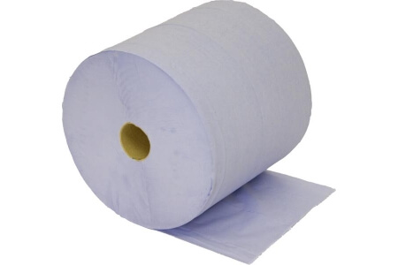 Blue Paper Wipes - Large Rolls